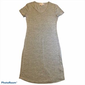 Philosophy Heathered Gray V-Neck T-Shirt Dress